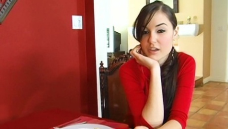 Cum eating pornstar Sasha Grey loves getting fucked from behind