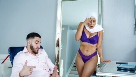 Arab Step Mom Carmela Clutch Cleans The House Wearing Nothing But Her Hijab - Mylf