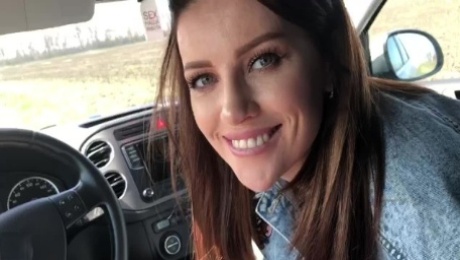 She loves to suck dick in the car and eat cum